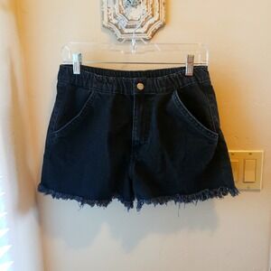 ZARA Trafaluc black denim shorts size 4